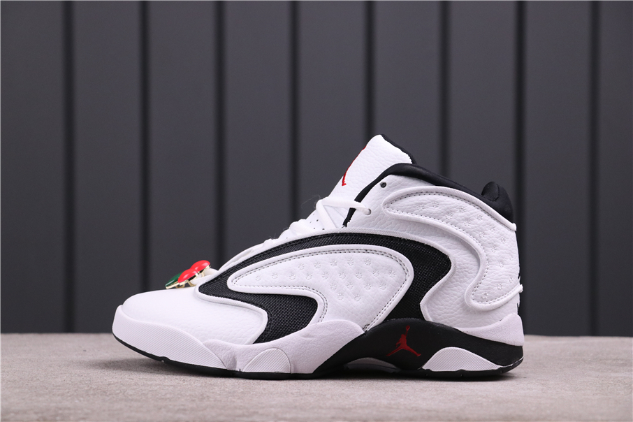Latest Lover Air Jordan 13.5 White Black Shoes - Click Image to Close